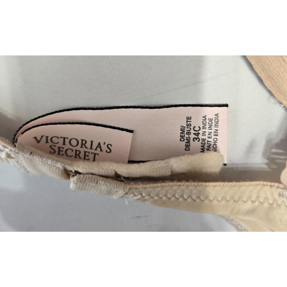 Victorias Secret Womens Push Up Demi Bra 34C Nude Wear Anywhere Underwire - Picture 6 of 7